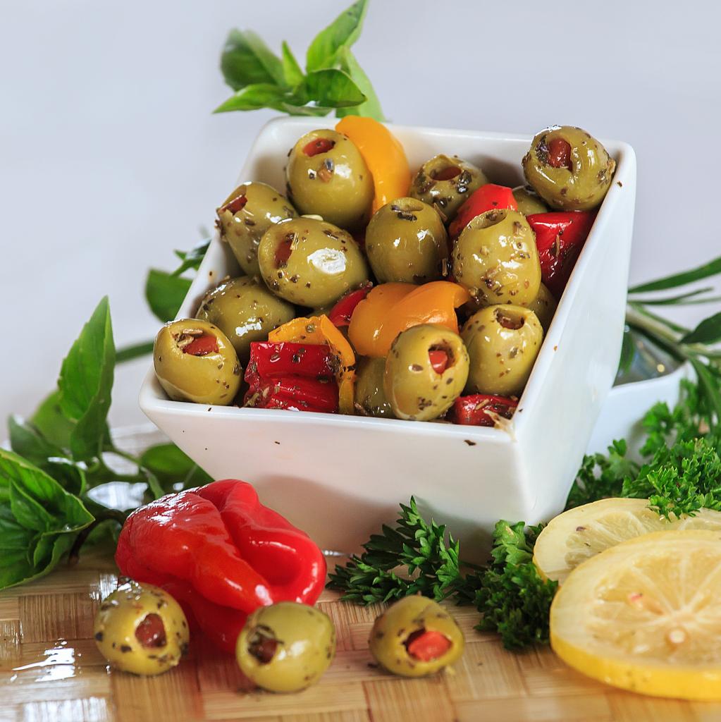 Olives vertes fourée citron Piments