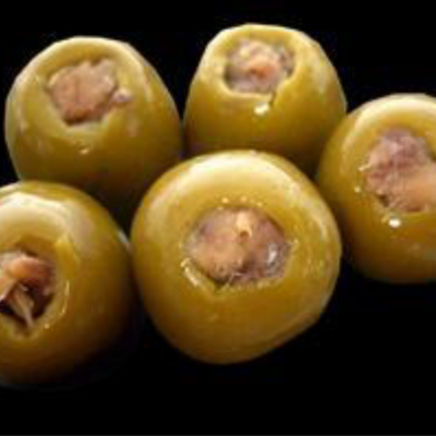 Stuffed green olives with anchovies